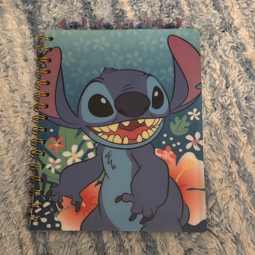 Disney Stitch Spiral Bound Tab Notebook
